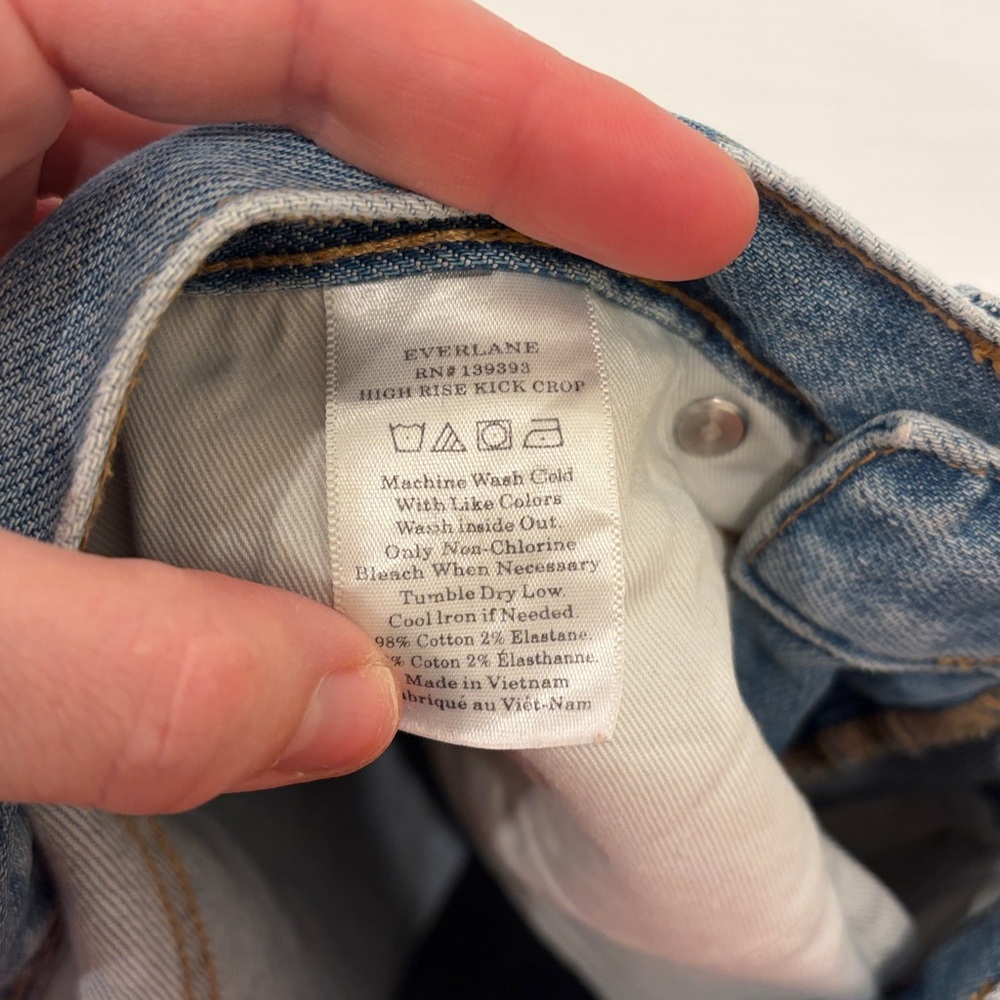 Everlane high rise kick crop Jeans - Picture 3 of 7